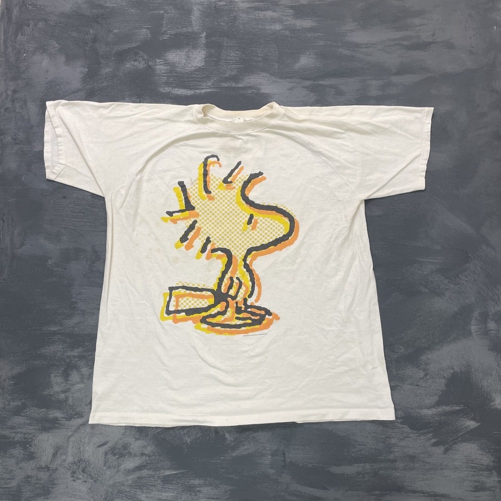 vintage Peanuts Schulz shirt mens XL White 1990s cartoon USA